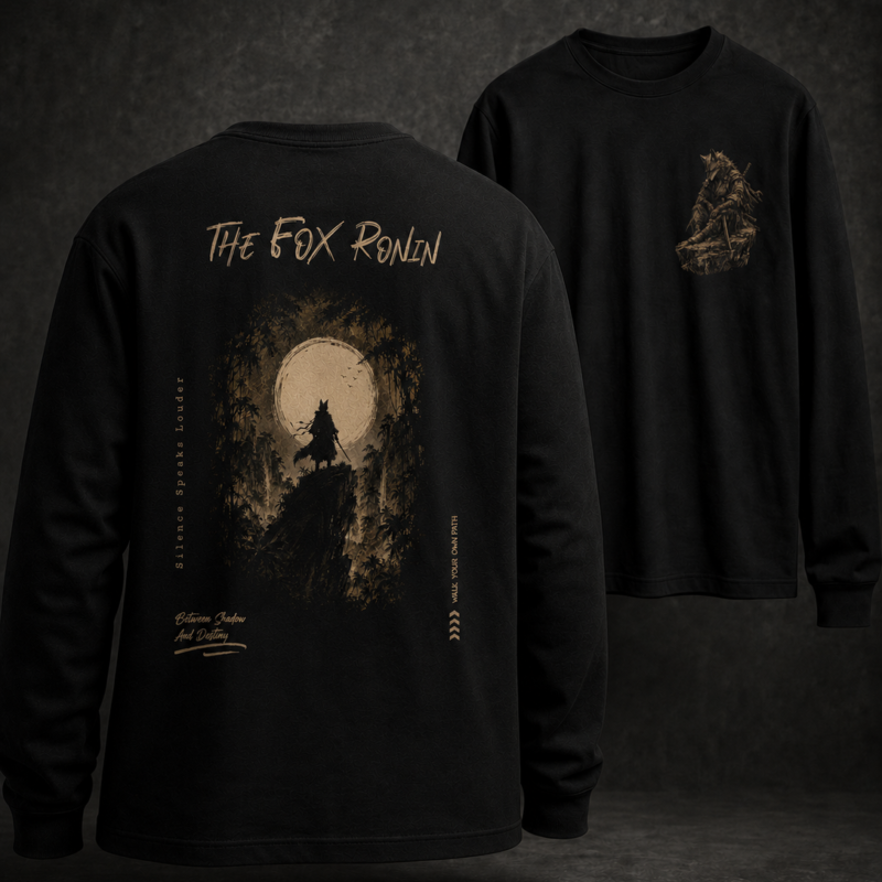 Premium Full Sleeve T Shirt for Men - "The Fox Ronin"