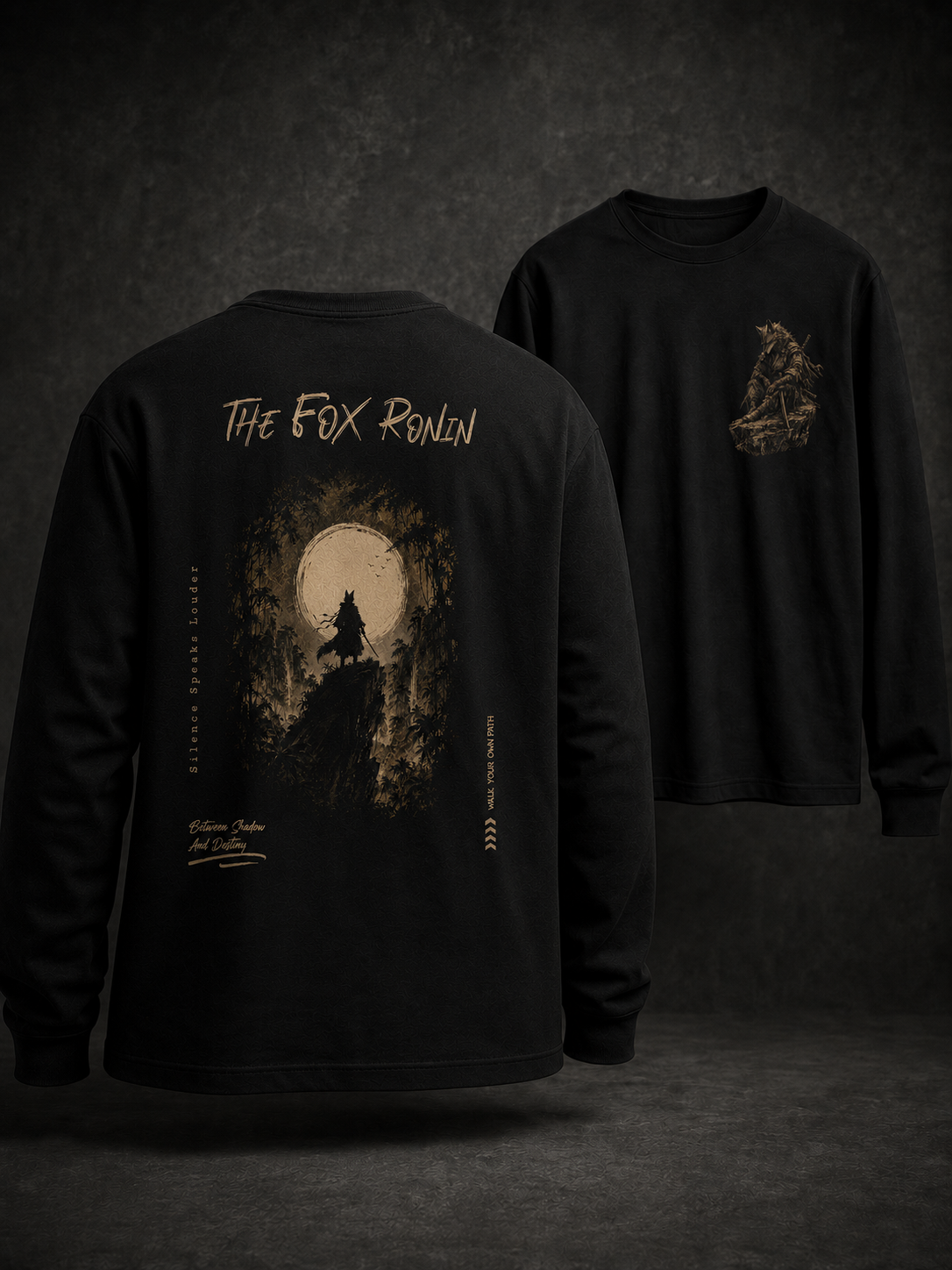 Premium Full Sleeve T Shirt for Men - "The Fox Ronin"